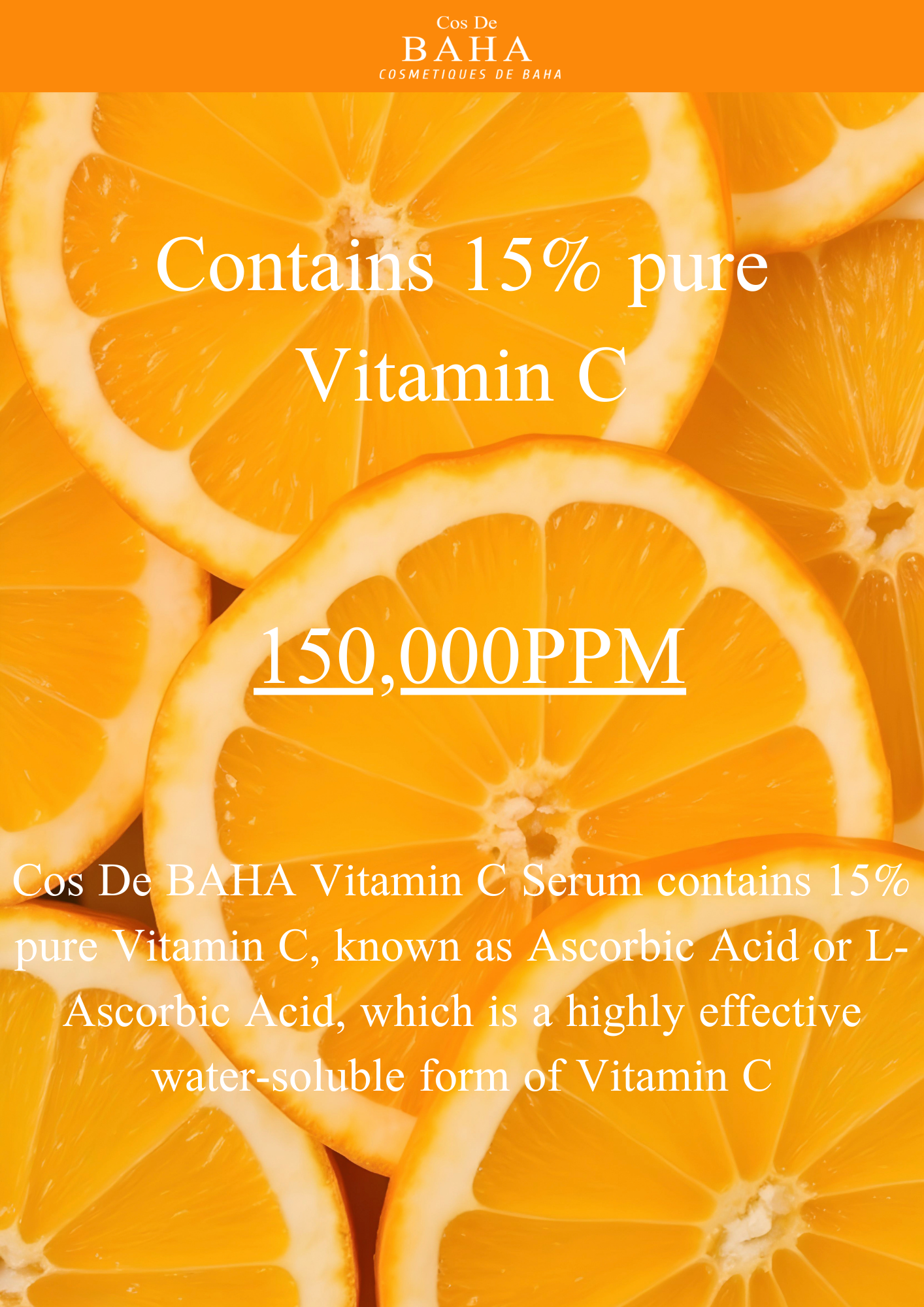Cos De BAHA VA Vitamin C 15 Serum Skin Whitening Ampoule 30ml