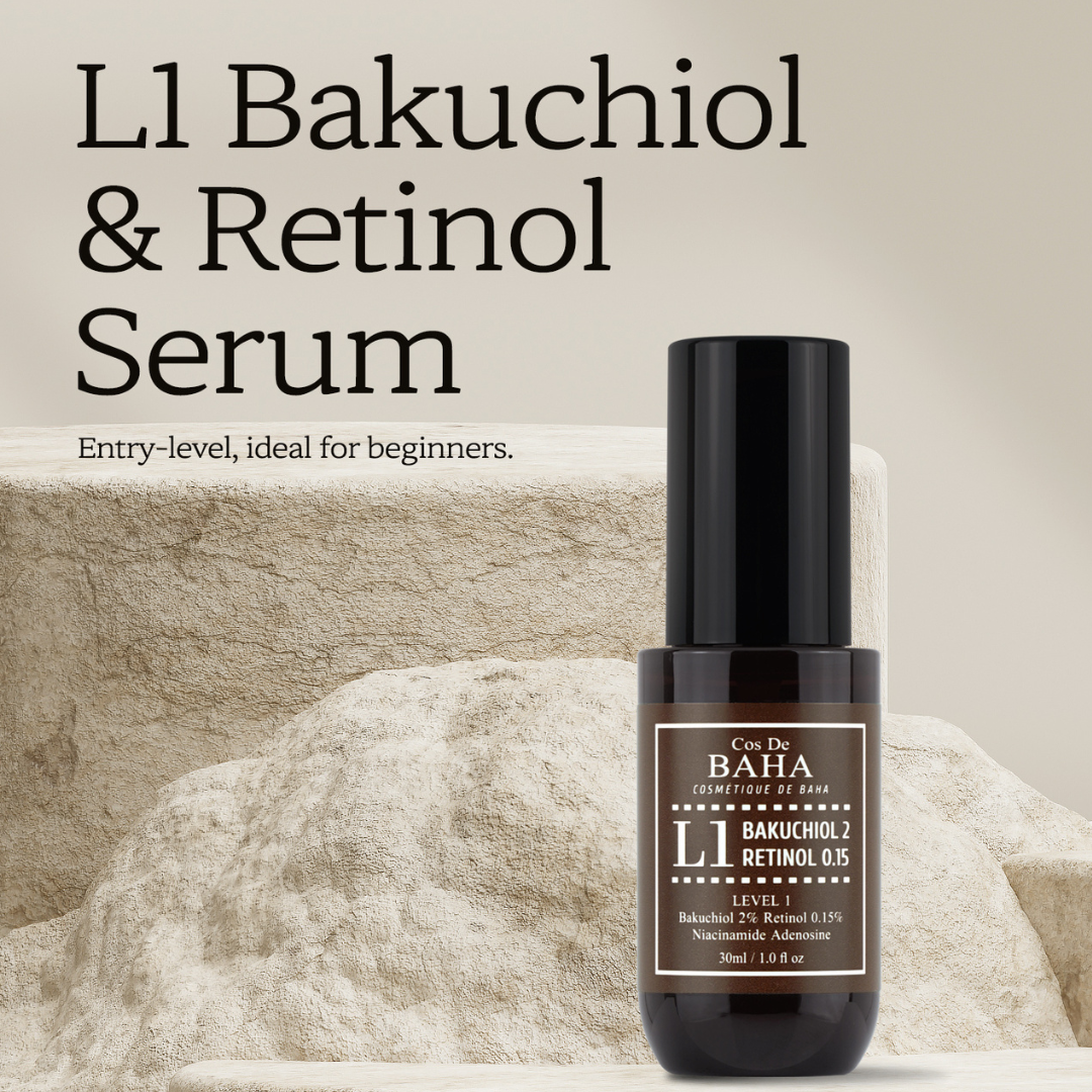 Cos De BAHA L1 Bakuchiol 20,000ppm Retinol 0.15% Vitamin A Ampoule Serum 30ml