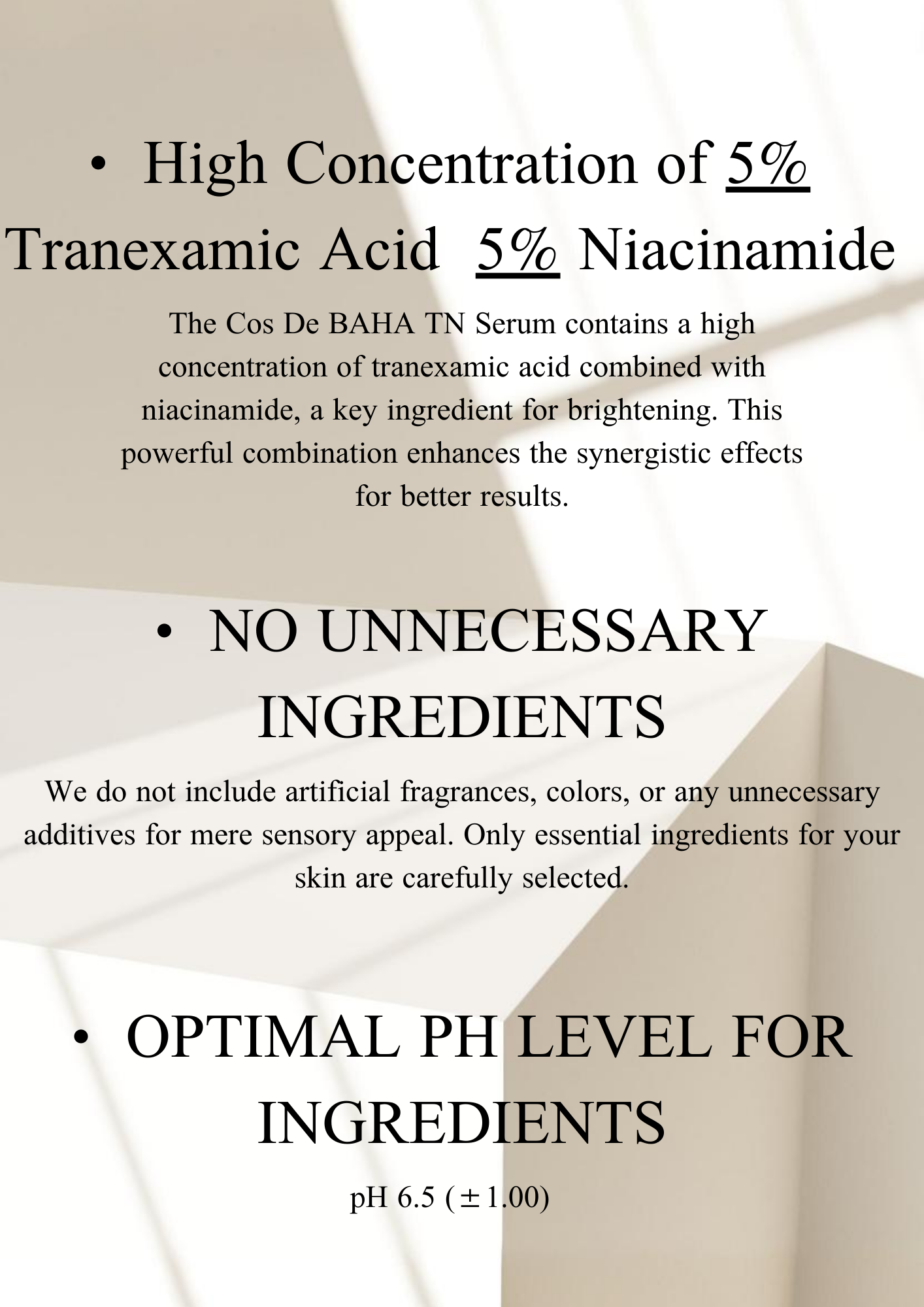 Cos De BAHA Tranexamic Acid 5% + Niacinamide Brightening Serum 60ml
