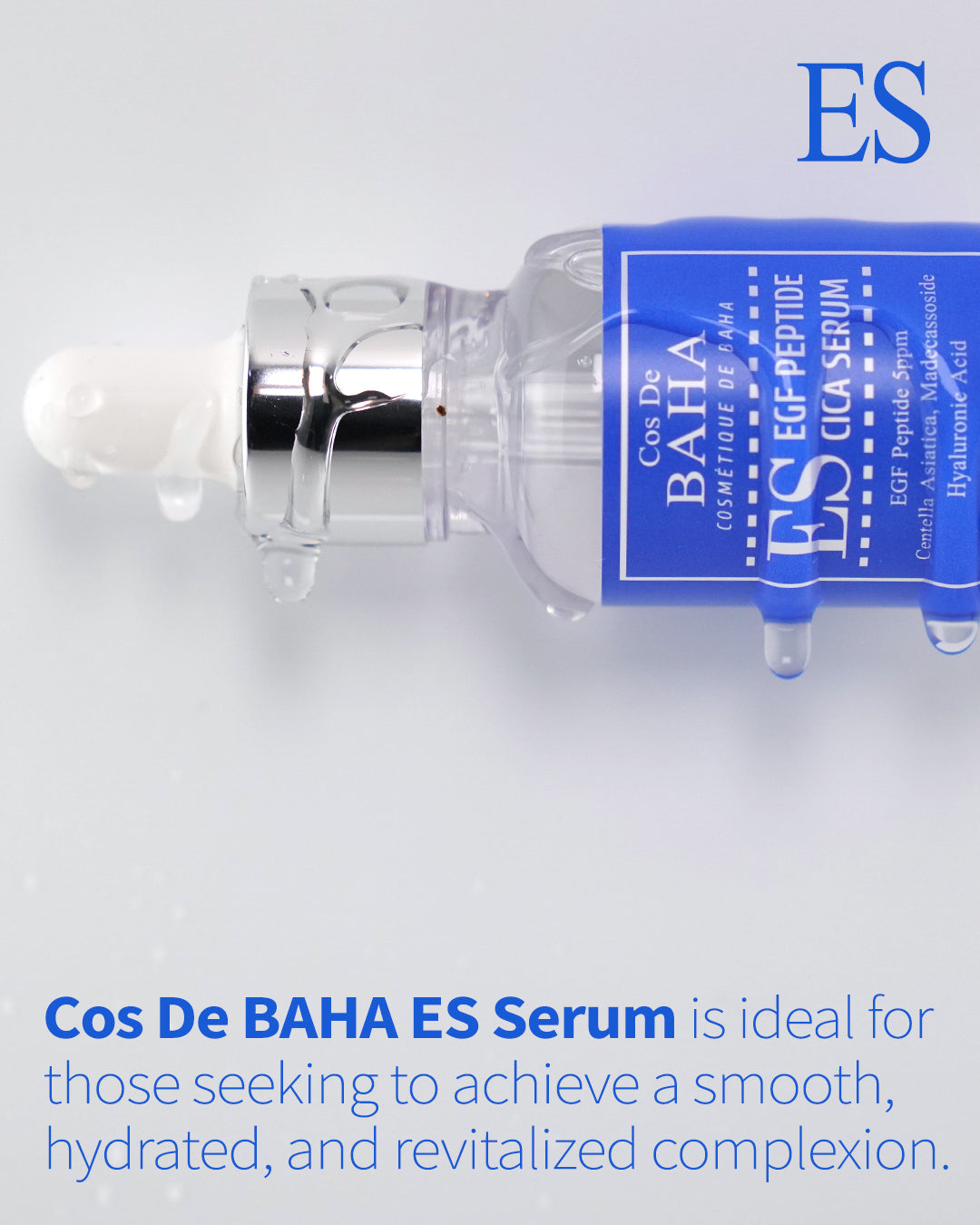 Cos De BAHA ES EGF Peptide 5ppm Cica Madecassoside Serum 30ml