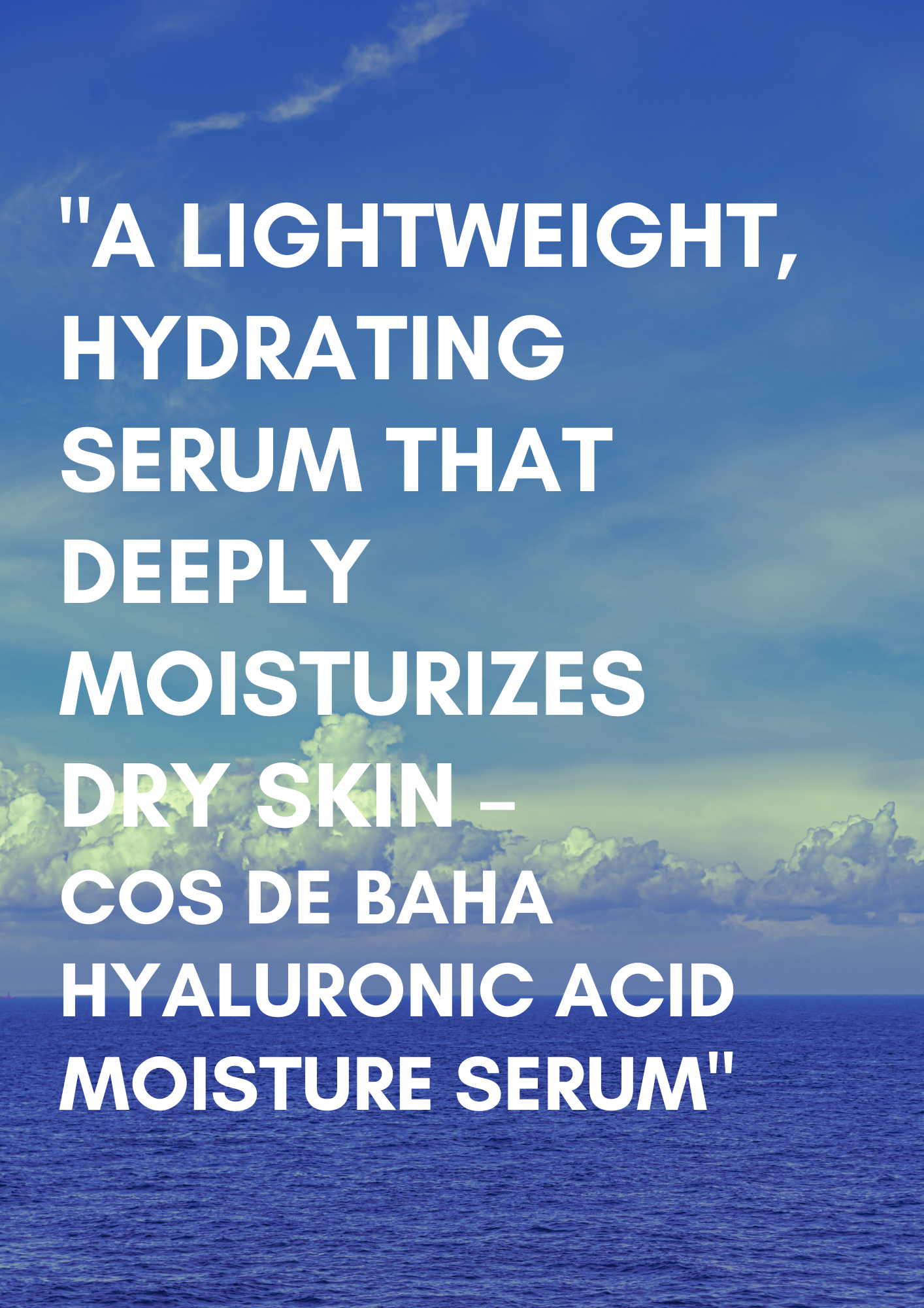 Cos De BAHA Amazon Best-Seller Hyaluronic Acid Medium Molecular 1% Deep Hydration Serum 240ml